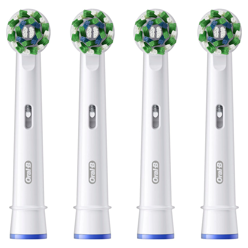 Oral-B Cross Action Replacement Brush Heads for an Oral-B Electric Toothbrush, Pack of 4 White 4 Count (Pack of 1)