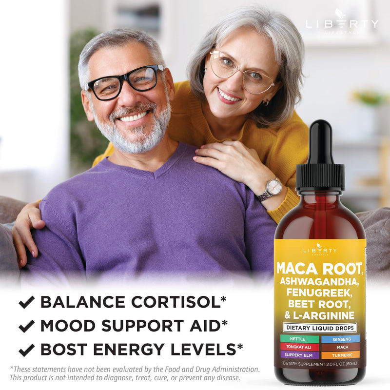 [Australia] - Organic Maca Root Liquid Drops with Ashwagandha, Nettle, Fenugreek, Beet Root and L-Arginine Liquid Multivitamin for Women and Men - 4oz 2 Fl Oz (Pack of 2) 