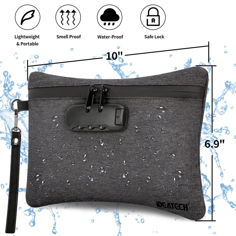 [Australia] - Smell Proof Bag, Dog-Tested Smell Proof Containers with Lock, Smell Proof Stash Bag, Money Safe Organizer, Odor Proof Case Storage Bags for Your Accessories, Smell Proof Pouch Gifts BLack 
