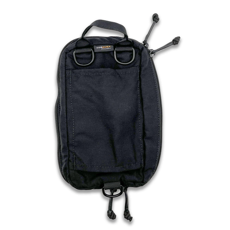 Travel Pouch - Lightweight Portable Storage with Multiple Dividers and Pockets – 10”x8”x1.5” – Black Cordura
