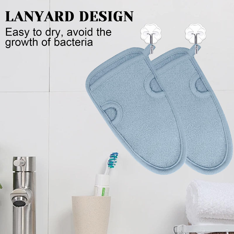 [Australia] - Pack of 2 peeling gloves, exfoliating gloves, hammam gloves, peeling, massage gloves, shower sponge for peeling and body scrub (grey) 