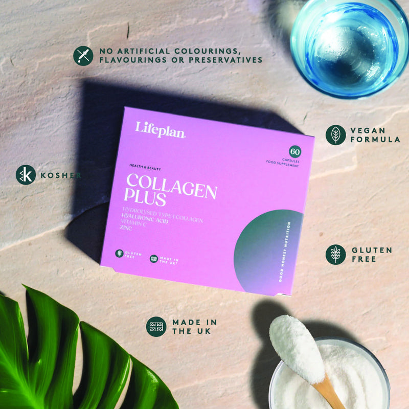 LIFEPLAN Collagen Plus 60 Capsules – Collagen Supplement – Skin, Hair, Nails & Joint Support – 81.66g 60 count (Pack of 1)