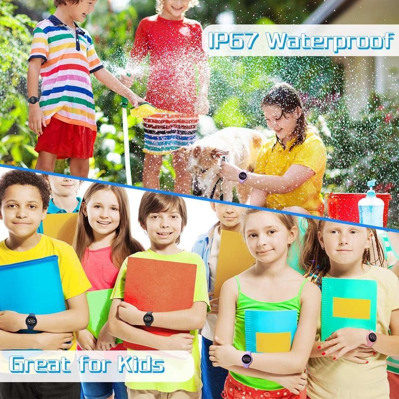 [Australia] - Kids Digital Pedometer Watch, Step Counting Watch, Fitness Tracker, Waterproof, Date/Alarm Clock/Timer, for Children Teens Boys Girls Women (Black) ‚Ä¶ Black 