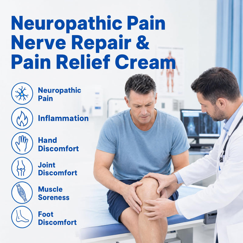 Neuropathy Soothing Cream - Fast-Absorbing Cooling Relief for Legs, Feet & Hands | Advanced Formula with Aloe Vera, Arnica, MSM & Vitamin B6, 2 fl oz