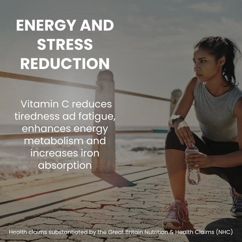 Vitamin C 1000mg Capsules, High Strength Supplement, Immune Support Vitamins, High Dose, Alternative to VIT C Powder/Tablets, Immunity Supplements, Rose Hip, Acerola Fruit, Complex, Made in The UK Vitamin C 120 Count