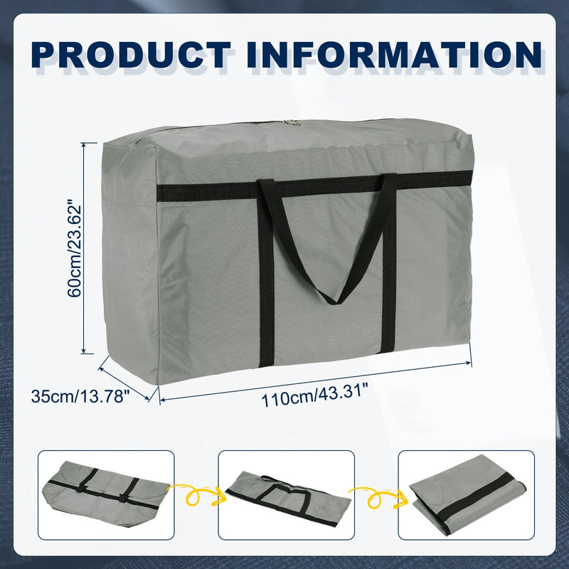 Extra Large Duffle Bag, 43 x 24 x 14 in Travel Big Duffle Bag with Zipper Handle Storage Foldable Waterproof Lightweight Bag for Women Men Travel Moving Camping (Gray) Gray