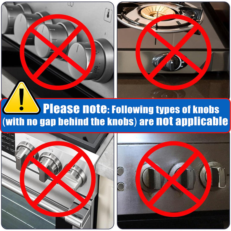 [Australia] - 6 Pack Stove Knob Covers for Child Safety, Gas Stove Knob Locks for Baby and Pets, Baby Proof Stove Oven Knob Safety Covers with Adhesive, Waterproof, Oil Resistant, (Transparent) Clear 6-PACK 
