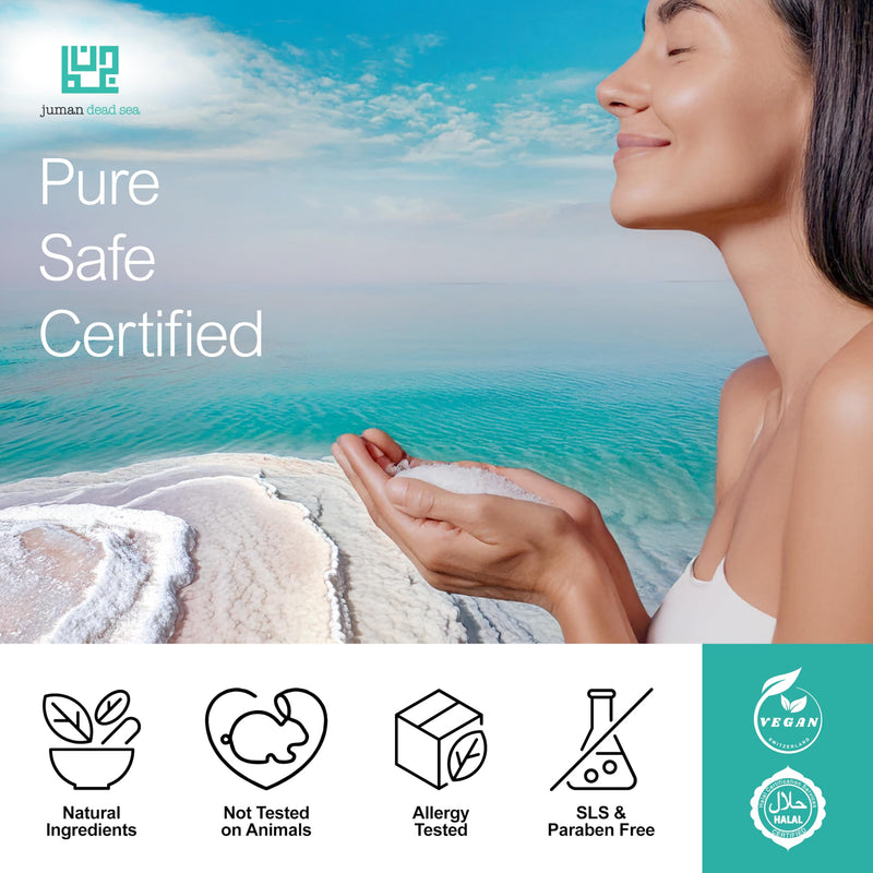 JUMAN Dead Sea Minerals Salt Soap for Acne and Dark Spots | Infused with Honey & Aloe Vera Gel Extract | Vitamin E | Moisturizing Soap Bar for Face and Body | 4oz (Pack of 1) Dead Sea Salt 4 Ounce (Pack of 1)