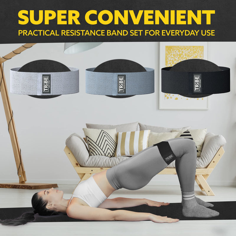 [Australia] - Fabric Resistance Bands for Legs - Workout Bands Resistance Bands for Men and Women - Booty Bands for Working Out - Exercise Bands Resistance Bands Set - Elastic Bands for Exercise Grey 