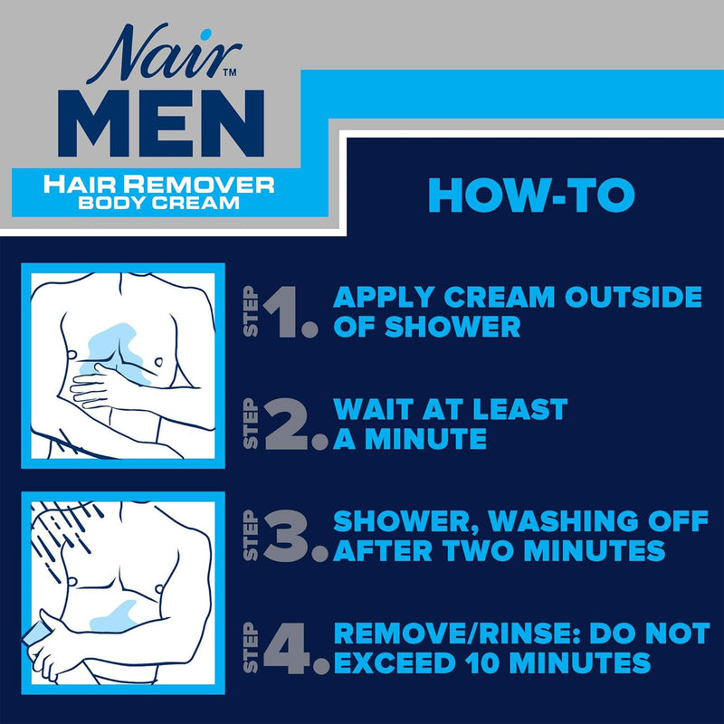 [Australia] - Nair Men Hair Removal Body Cream, 12 Ounce (Pack of 2) 13 Ounce (Pack of 2) 