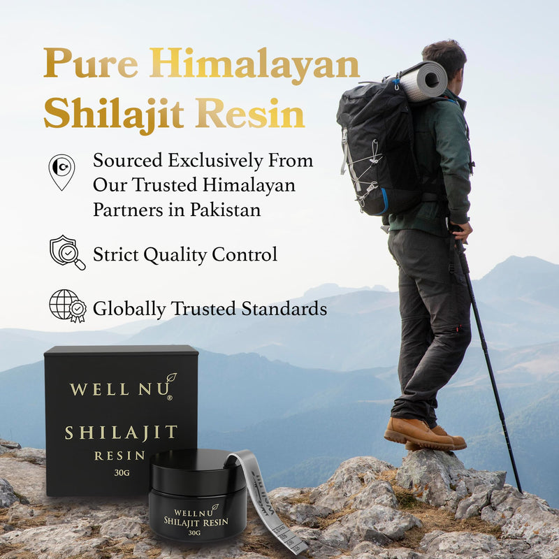 Shilajit Resin 30g – Pure Himalayan Shilajit, UK Lab Tested & Heavy Metal Screened, 85+ Trace Minerals, Sun-Dried, Natural Energy Support, Up to 3 Months Supply