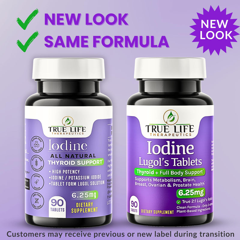 [Australia] - Lugol‚Äôs Iodine Tablets 6.25mg ‚Äì Precise-Dose Thyroid & Energy Support ‚Äì No Harsh Liquid, Stable Potassium Iodide Supplement ‚Äì 90 Ct, Non-GMO, No Preservatives 