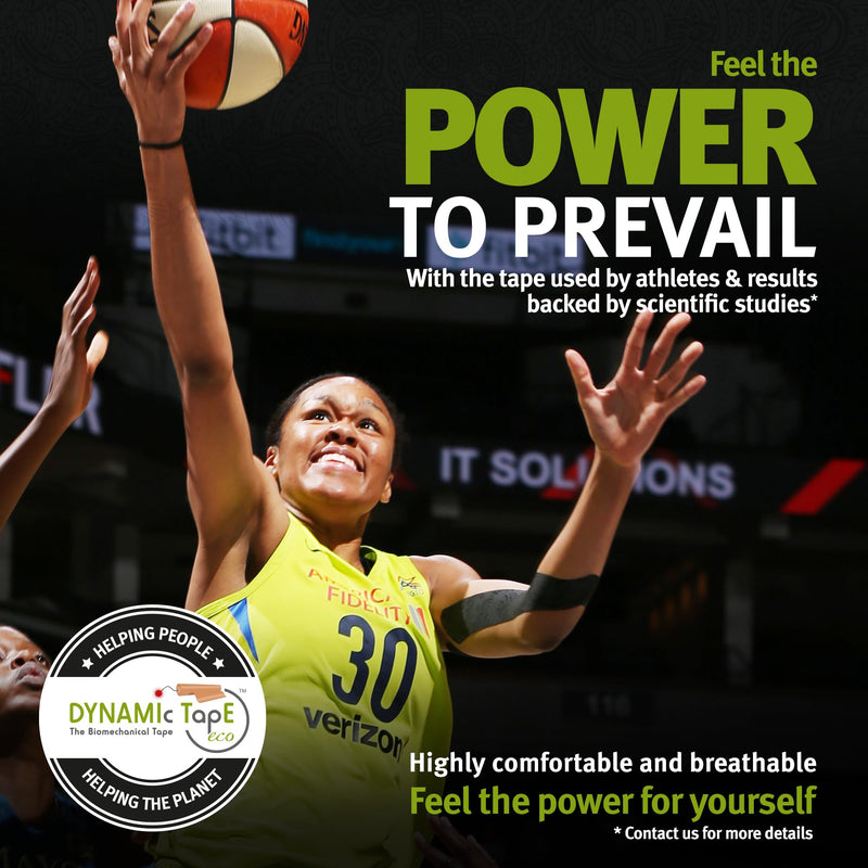 Dynamic Tape Eco | Biomechanical Adhesive Tape | Physio Tape for Knee, Ankle, Shoulder, Leg, Muscle Support | Sports Tape for Football, Rugby, Ideal for Athletes |Grey & Black - 2" (1) 1