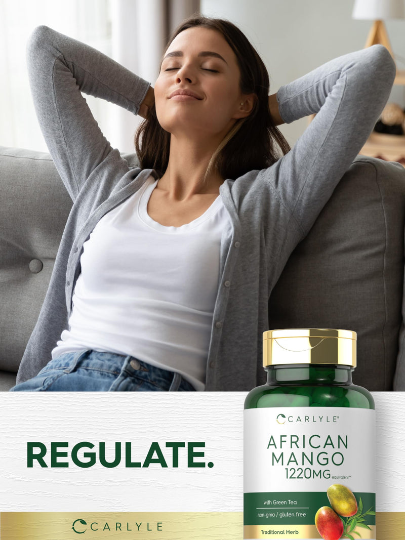 [Australia] - Carlyle African Mango Supplement 1220mg | 80 Capsules | with Green Tea Extract | Non-GMO, Gluten Free 80 Count (Pack of 1) 