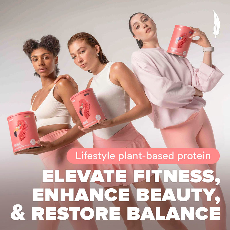 [Australia] - BIRDMAN Fitmingo Vegan Protein Powder for Women with Inositol, Collagen Boosters, Hyaluronic Acid & Vitamins | Low Carb, Dairy Free, Lactose Free, Low Calorie | 23g Plant Based Vanilla Protein Powder 15 Servings (Pack of 1) 