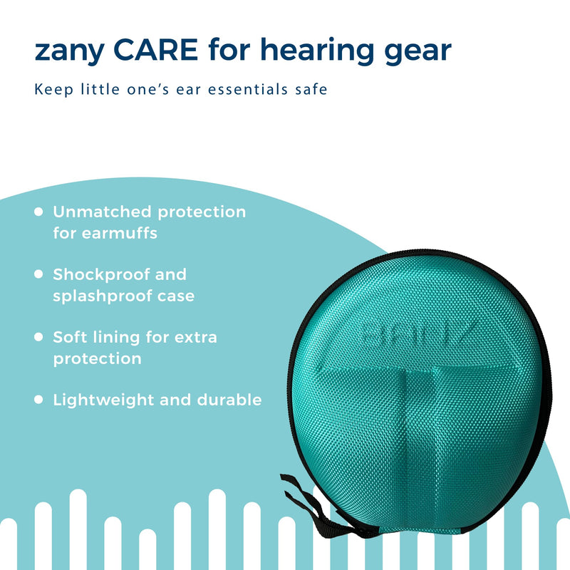 [Australia] - BANZ Baby Earmuffs CASE - Protective Premium Hard EVA Case - Holds Baby Size Earmuffs and Bluetooth Baby Headphones ‚Äì Protect Children Hearing Earmuffs ‚Äì Travel Case - Lagoon 1 Count (Pack of 1) 