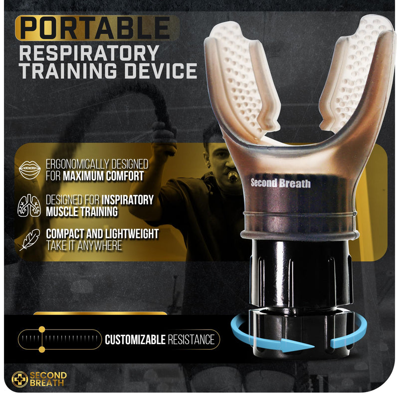 [Australia] - Second Breath Respiratory Trainer | Made with High Grade Silicone | Premium Lung Exerciser in Four Exotic Colors | Breathe Easier with Stronger Lungs | Portable & Easy to Clean (Blue Camo) Blue Camo 