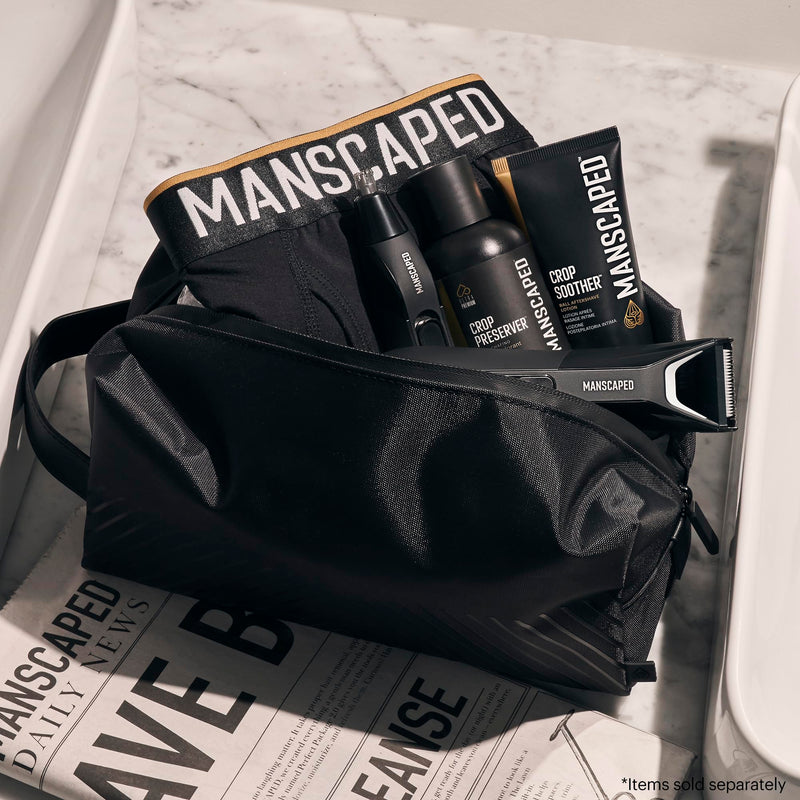 MANSCAPED® The Shed 2.0 Toiletry Bag, Premium Quality Men's Travel Bag, Stylish Organization and Hassle-Free On-The-Go Kit, Water-Resistant to Protect Your Grooming Tools & Accessories