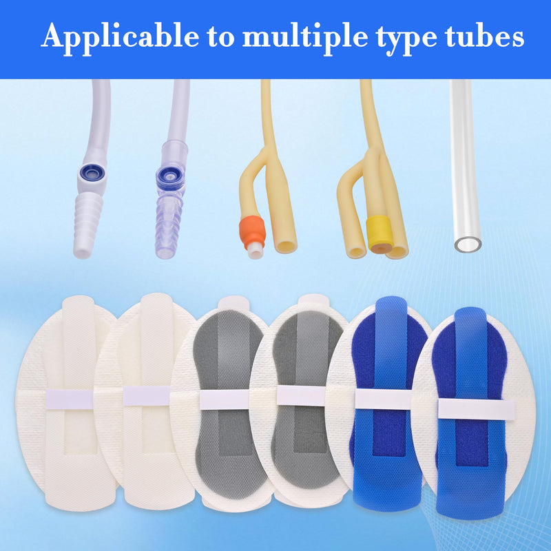 [Australia] - 10 Pcs Foley Catheter Stabilization Device, Urinary Leg Bag Catheter Tube Holder, Catheter Supplies for Single/Double/Feeding Tube, Adhesive Catheter Urinary Leg Bags Holder,Blue Blue 10 PCS 