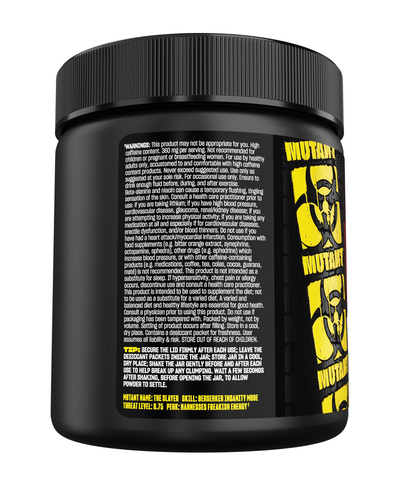 MUTANT Madness | Ultra-Concentrated Pre-Workout Supplement | 360mg Caffeine, 4g Pump & Performance Blend, Beta-Alanine, Energy & Focus | 30 Serving | Peach Mango 30 servings (225 g)