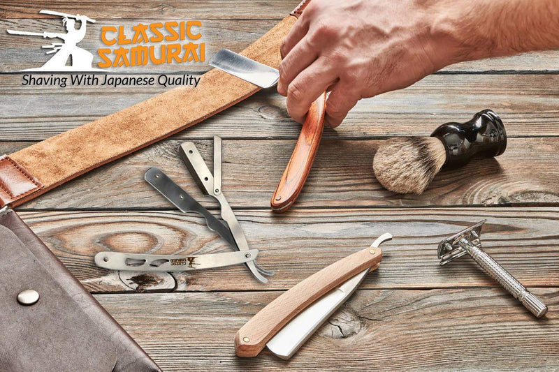 [Australia] - CS-102 Stainless Steel Professional Barber Straight Edge Razor with 100 Lord Single Edge Razor Blades (Silver Metal) 
