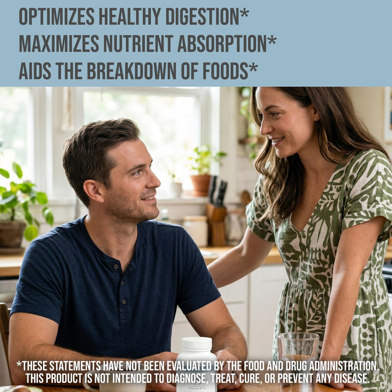 Hampton Distribution Digestive Enzymes Complete: A Premium Broad-Spectrum Formula for Gut Function and Nutrient Bioavailability. Gluten-Free & Non-GMO – 90 Tablets 90 Count (Pack of 1)