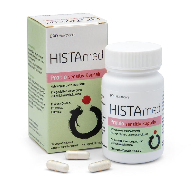 [Australia] - HISTAmed® sensitive 60 vegan capsules - for the targeted supply of lactic acid bacteria - the sensitive alternative to the well-known HISTAmed® powder 