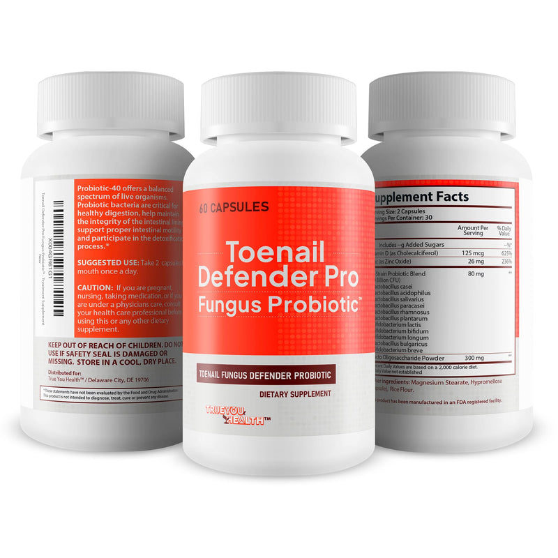 Toenail Defender Pro Fungus Probiotic - Our Best Fungus Defend Probiotics - Toe Nail Probiotics - Natural Formula for Toe & Fingernails - Toenail Defender Probiotic Defend Pills