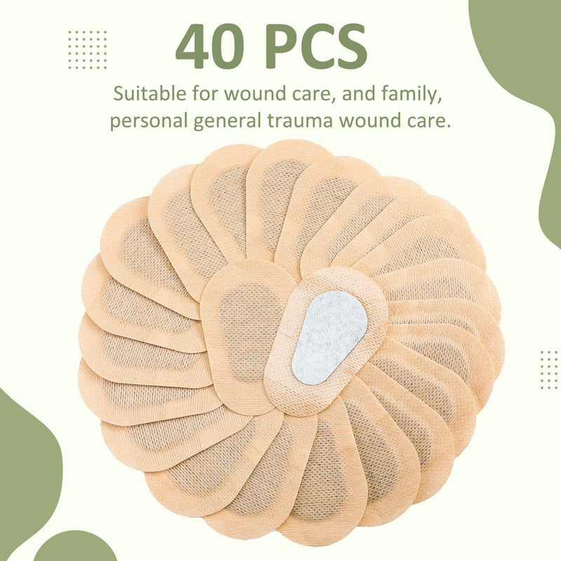 40 Pcs Adhesive Eye Patches, Eye Patches for Adults Eye Pad Disposable Eyepatch Latex Free Adhesive Bandages for Baby Kids Girls (Nude,3 x 2 Inch) Nude 3 x 2 Inch