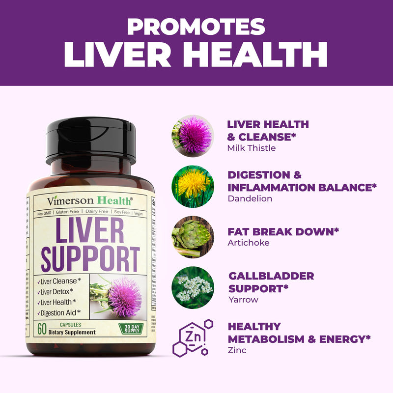 Vimerson Health Multivitamin for Women - Complete Womens Multivitamin & Multimineral & Liver Cleanse Detox & Repair Milk Thistle Supplement for Liver Support