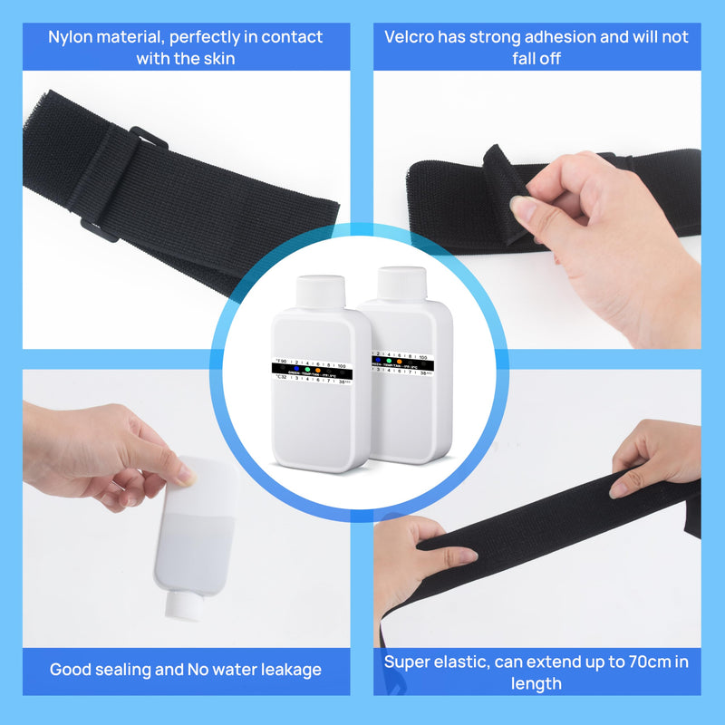 [Australia] - U Pass Leak-Proof Urine Test Kit with Funnel - Adjustable Velcro Leg Strap, Neoprene Bag, Temperature Strips - Secure & Discreet Urine Bottle for Accurate - Mess-Free Testing 