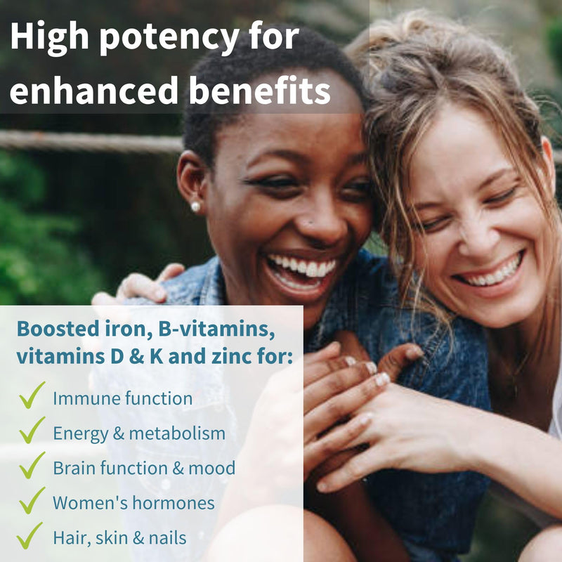 Igennus Methylated Women's Multivitamin with Gentle Iron, 21 Active Nutrients, Pure & Clean, All Day Nutrient Delivery, High Strength B-Vitamins, Easy-to-Swallow, 60 Vegan Tablets, 30 Servings 60 count (Pack of 1) For Women
