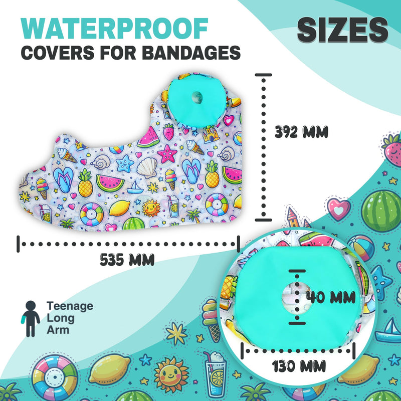 [Australia] - DOJA Barcelona | Plaster protection waterproof arm child | 392x535mm| Shower protection PVC plaster protection with silicone closure | Waterproof arm protector for plaster casts | Waterproof for shower or swimming pool 