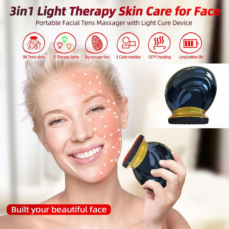 Microcurrent Multifunctional Facial Device, Smart Photon Micro-Current Device Electric Face Lift Light Therapy Skin Care Beauty Machine