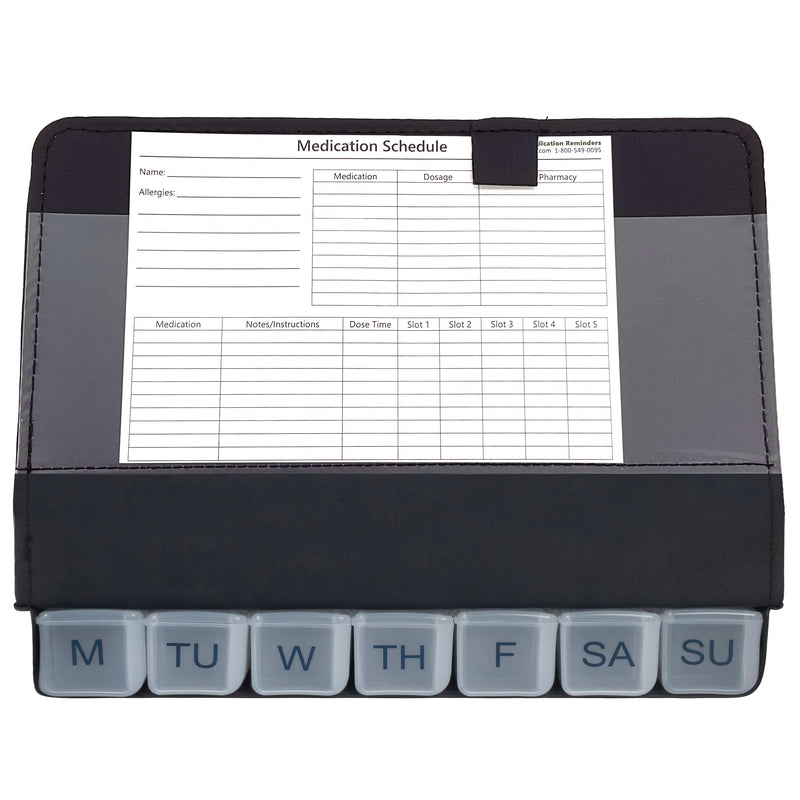e-Pill 5 Times a Day x 7 Day Compact Weekly Pill Organizer, Vitamin and Medicine Pill Box - with Discreet Case