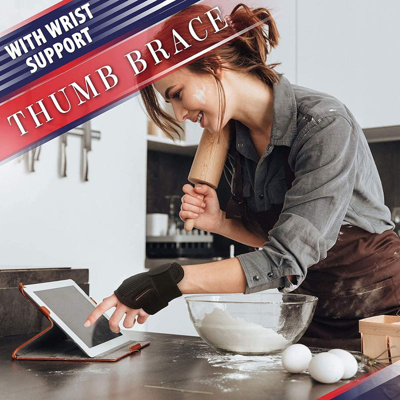 Reversible Thumb & Wrist Stabilizer Splint for BlackBerry Thumb, Trigger Finger, Pain Relief, Arthritis, Tendonitis, Sprained, Carpal Tunnel, Stable, Lightweight, Breathable