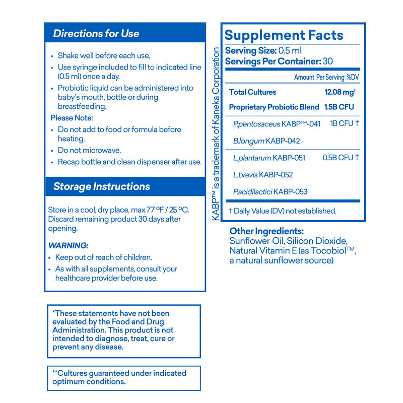 [Australia] - Probiotic Vitamin D Drops, Clinically Proven Strains, May Support Infant & Child Gut and Digestive Health*, Powerful Immune Support and Guaranteed Live Cultures, 0.5 fl. Oz. (15 mL), 1pk 