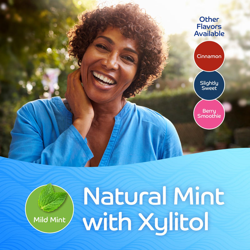 [Australia] - Oracoat XyliMelts for Dry Mouth Night Time or Day - Moisturizing Dry Mouth Adhering Discs, Sugar Free with Xylitol, 40 Count - 6 Pack, Mild Mint Flavor, 8-Hour Relief 