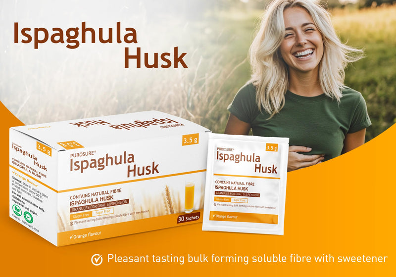 Purosure Ispaghula Husk Orange Drink Sachets | Contains Natural Fibre | Pack of 30 1
