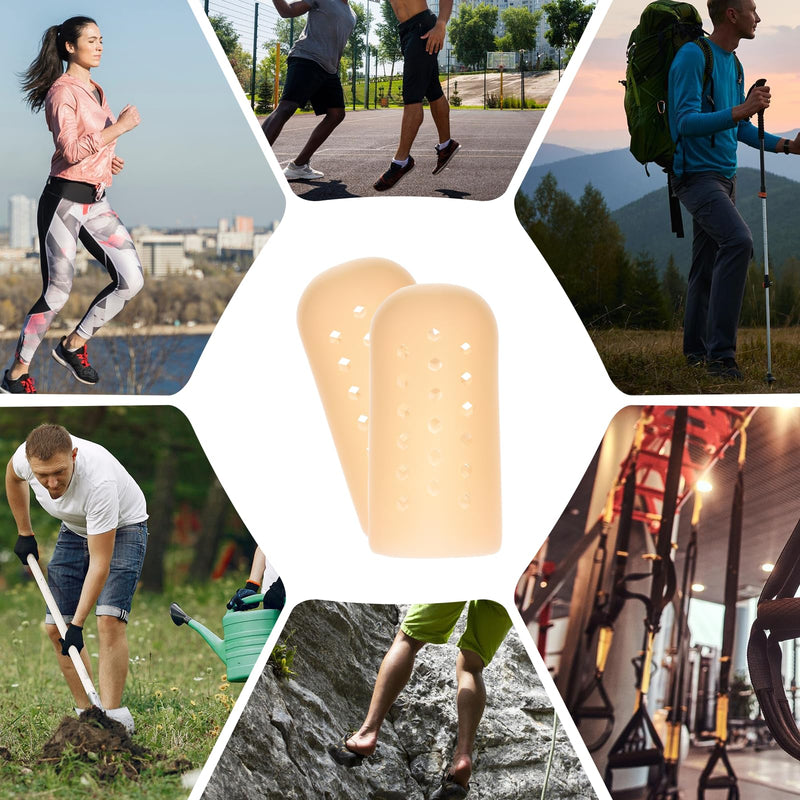 [Australia] - Sibba 10x Support Breathable Toe Protection Pads Big Toe Caps Covers with Holes Silicone Foot Pads Comfortable Toe Cover Hammer Toes Splint Corns Friction Ingrown Toenails 