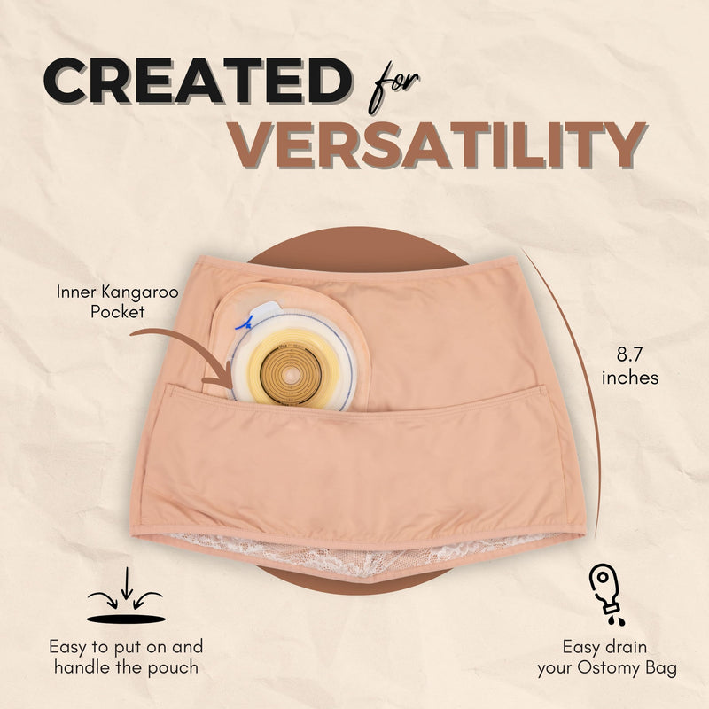 [Australia] - SIIL Ostomy bag Covers for Women | Stealth Ostomy Wrap for abdomen| Ostomy Belt Opening for Stoma | Urostomy | Ileostomy | Colostomy | Waist Bag | Made In EU Medium 