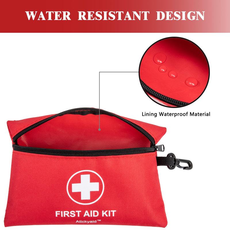 [Australia] - Mini First Aid Kit - 140 Piece Small First Aid Medical Kit for Car, Home, Office, Travel, Camping, Sports, Outdoor, School - Emergency First Aid Supplies and Survival Kit 140 Pieces 