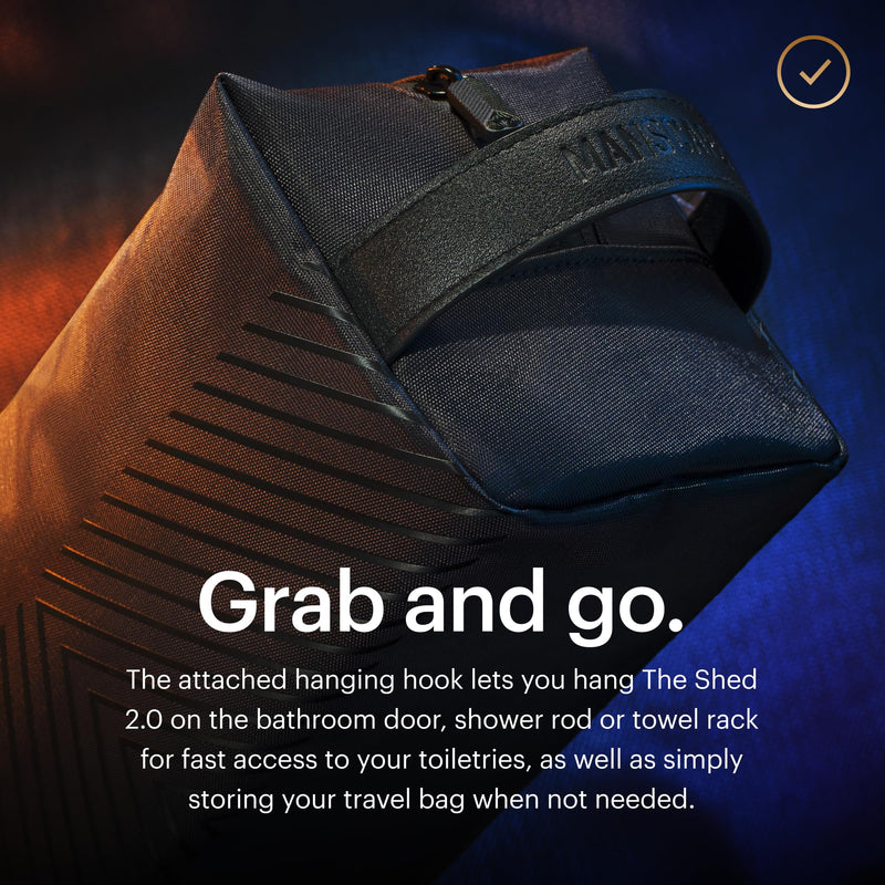 MANSCAPED® The Shed 2.0 Toiletry Bag, Premium Quality Men's Travel Bag, Stylish Organization and Hassle-Free On-The-Go Kit, Water-Resistant to Protect Your Grooming Tools & Accessories