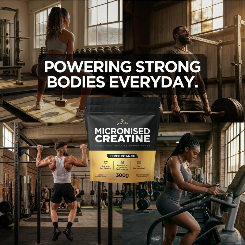 Micronised Creatine Monohydrate Powder | 2 Month Supply, 300g, 60 Servings | No Bloating, Ultra Fine Grade, Easily Mixed | Includes Scoop | Unflavoured