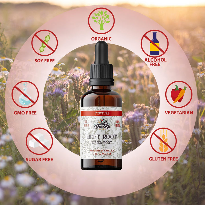 [Australia] - Beet Root Supplement - Liquid Beets Extra Fast Absorption - Beet Root Tincture Organic Extract, Gluten Free, 2 Fl Oz 2 Fl Oz (Pack of 1) 