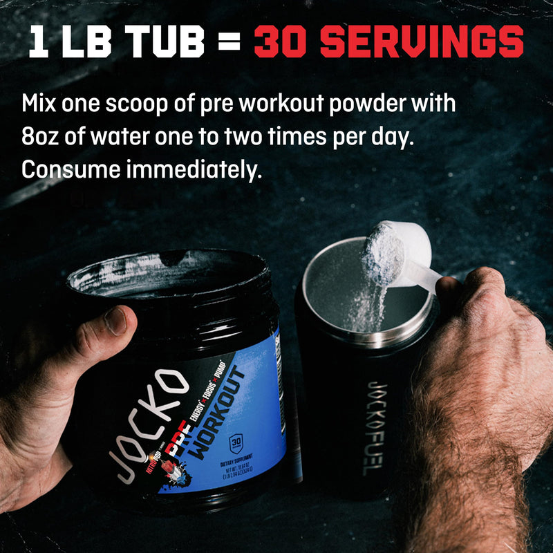 [Australia] - Jocko Fuel Ultimate Pre Workout Powder - Pre-Workout Energy Powder Drink for Men & Women - High Stim Sugar-Free Nootropic Blend to Support Muscle Pump, Energy, & Recovery 200mg Caffeine Nitro Pop 