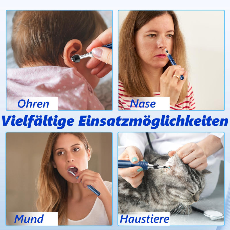 [Australia] - Earwax Remover Otoscope, VITCOCO 1080P Ear Cleaner, 3.2mm Ear Cleaner with Tweezers, Wi-Fi Ear Cleaning, Waterproof Ear Cleaner for Adults, Children and Pets Blue 