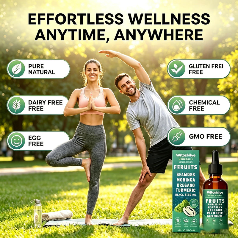 Bitters Liquid Drops, with Sea Moss, Moringa, Turmeric, Black Seed Oil, Ashwagandha, Oregano, 100% Pure Herbal Extracts for Overall Health-Enhancing, 60ml