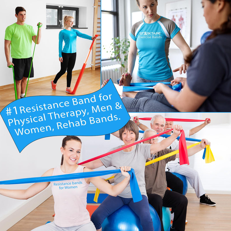 [Australia] - Resistance Bands Professional 8,16, 25, 50 Yards Bulk Rolls. Latex-Free Elastic Physical Therapy Band. No Scent, No Powder - Perfect for Home Exercise, Yoga, Pilates, Gym, Rehab, Workout 8 Yards Yellow - X-Light 