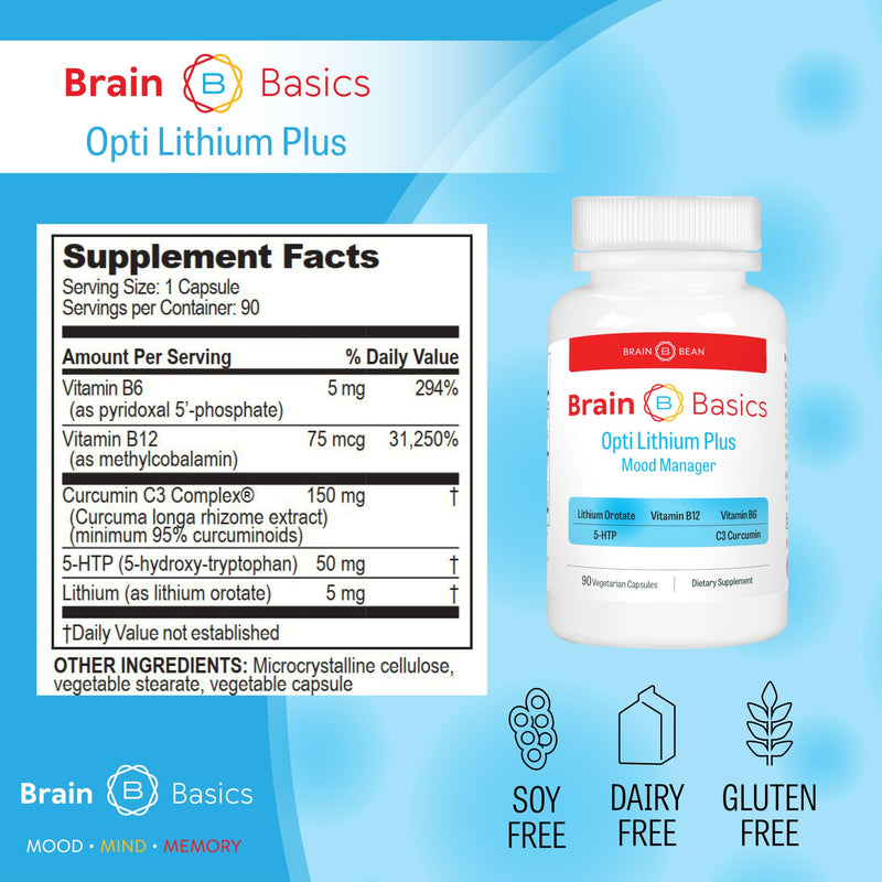 Opti Lithium Plus: Supercharge Brain Health with Enhanced Nutrient Absorption for Optimal Well-Being.